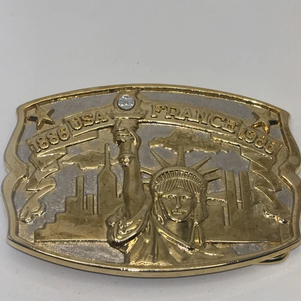 Vtg Belt Buckle 1986 Statue of Liberty 100 Year Anniversary 1886-1986 Patriotic